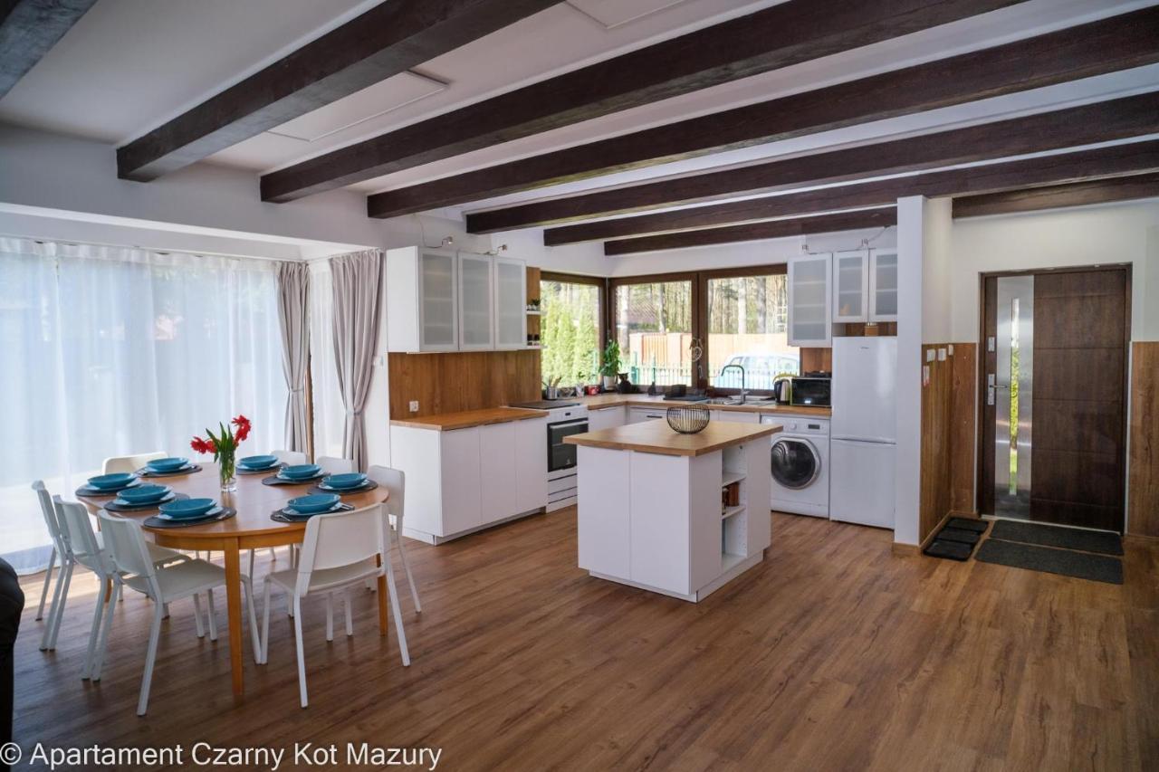 Czarny Kot Mazury Dom Caloroczny Ferienhaus Malkinie